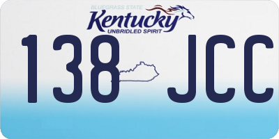 KY license plate 138JCC