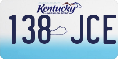 KY license plate 138JCE