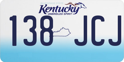 KY license plate 138JCJ