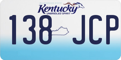 KY license plate 138JCP