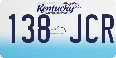 KY license plate 138JCR