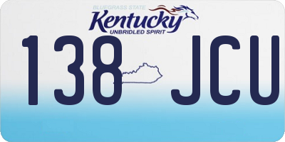 KY license plate 138JCU