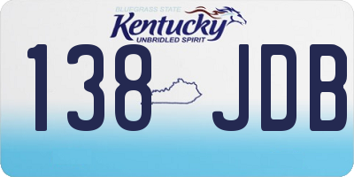 KY license plate 138JDB