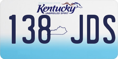 KY license plate 138JDS