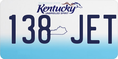 KY license plate 138JET