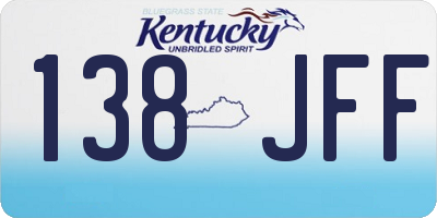 KY license plate 138JFF