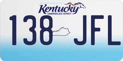 KY license plate 138JFL