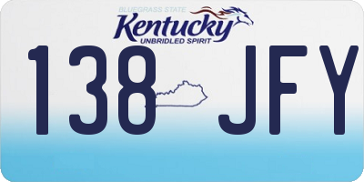 KY license plate 138JFY