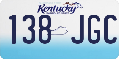 KY license plate 138JGC