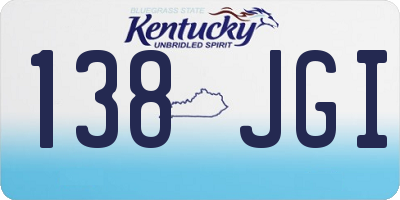 KY license plate 138JGI