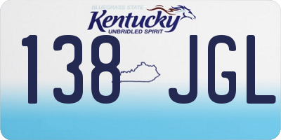 KY license plate 138JGL