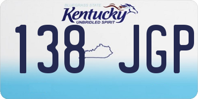 KY license plate 138JGP
