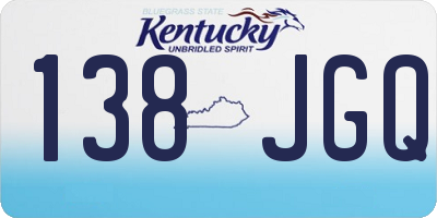 KY license plate 138JGQ