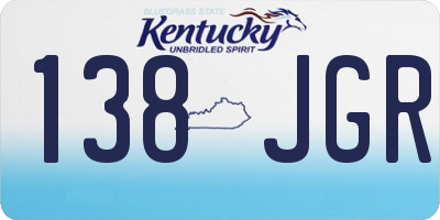KY license plate 138JGR
