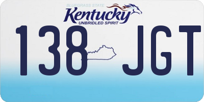 KY license plate 138JGT