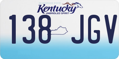 KY license plate 138JGV