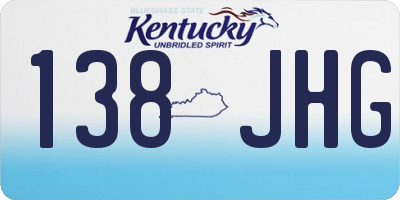 KY license plate 138JHG