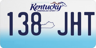KY license plate 138JHT