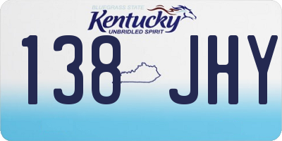 KY license plate 138JHY