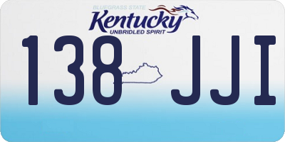 KY license plate 138JJI
