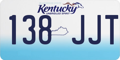 KY license plate 138JJT