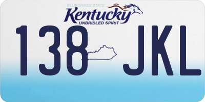 KY license plate 138JKL