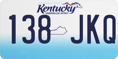 KY license plate 138JKQ