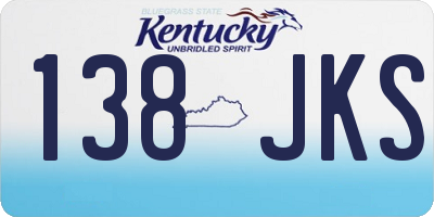 KY license plate 138JKS