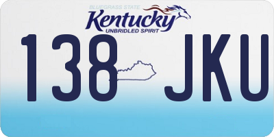 KY license plate 138JKU