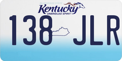 KY license plate 138JLR