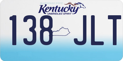 KY license plate 138JLT
