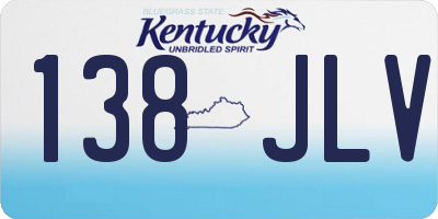 KY license plate 138JLV