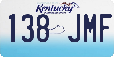 KY license plate 138JMF
