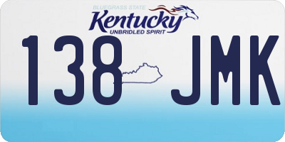 KY license plate 138JMK