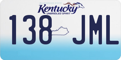 KY license plate 138JML