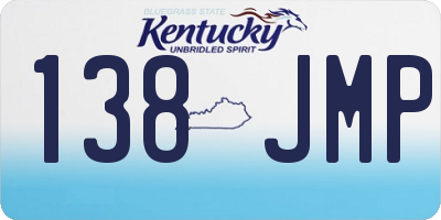 KY license plate 138JMP