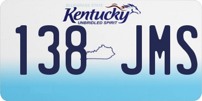 KY license plate 138JMS