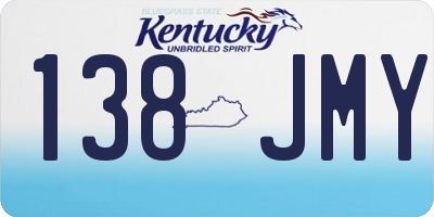 KY license plate 138JMY
