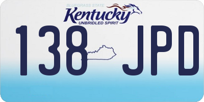 KY license plate 138JPD