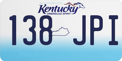 KY license plate 138JPI