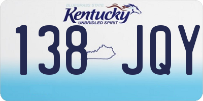 KY license plate 138JQY