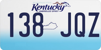KY license plate 138JQZ