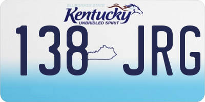 KY license plate 138JRG