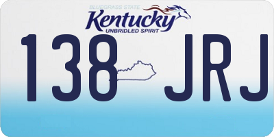 KY license plate 138JRJ