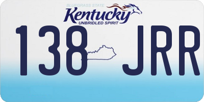 KY license plate 138JRR