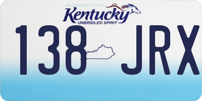 KY license plate 138JRX