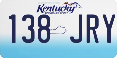 KY license plate 138JRY