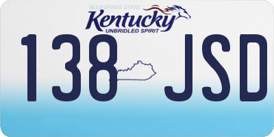 KY license plate 138JSD