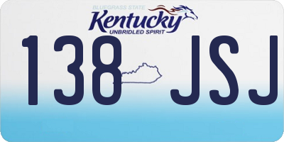 KY license plate 138JSJ