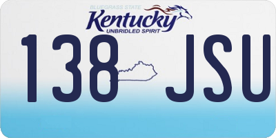 KY license plate 138JSU